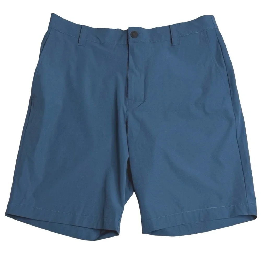 Banana Republic Comfort Flat Front Elastic Back Performance‎ Tech Shorts Blue 36
